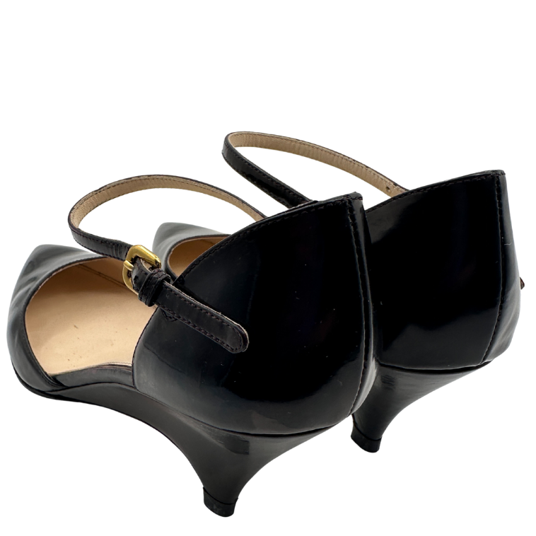 Patent Leather Cutout Accent D'Orsay Heels