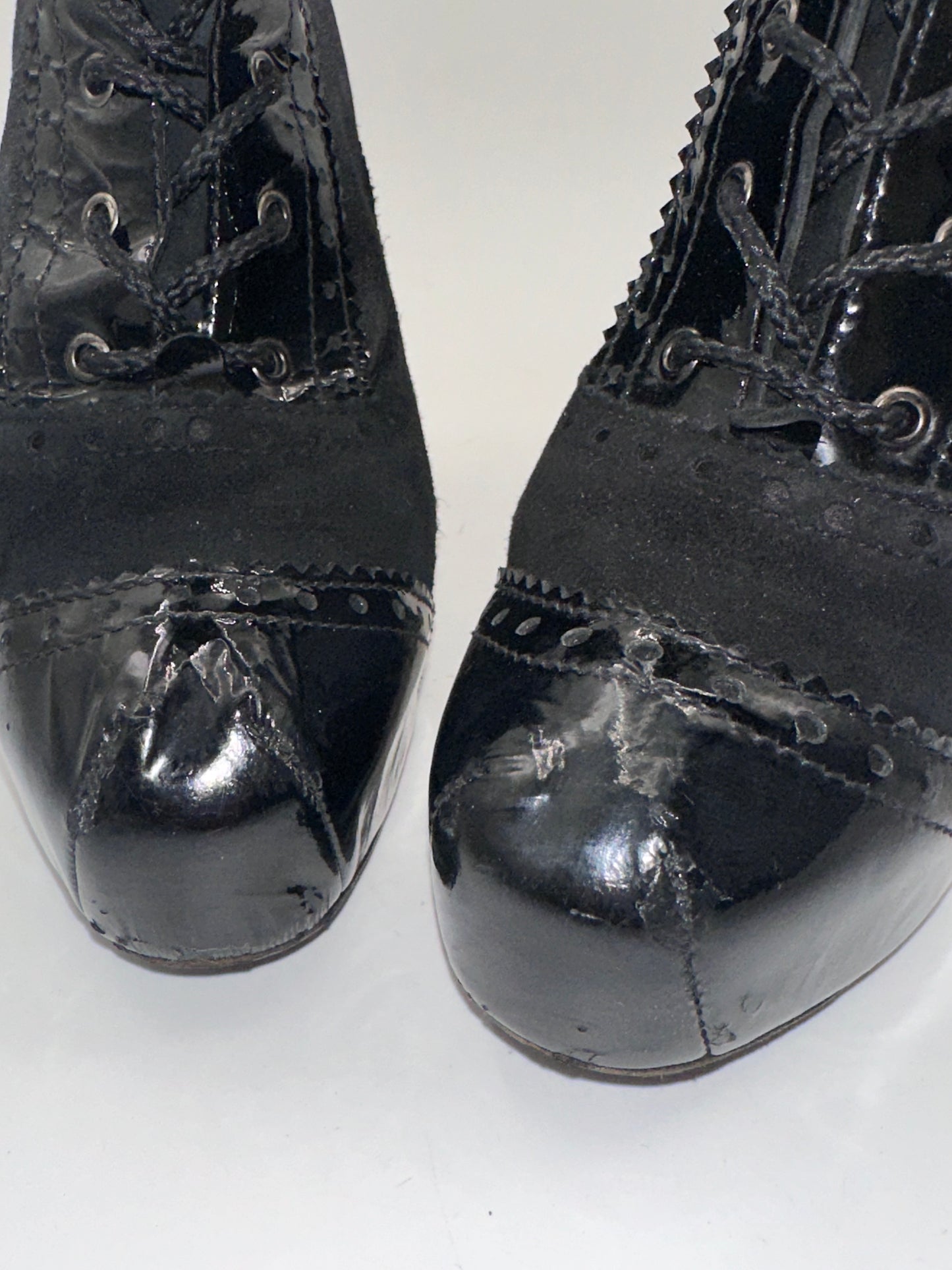 Lace-Up High-Heel Ankle Boots