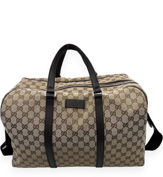 GG Canvas Boston Duffle Bag