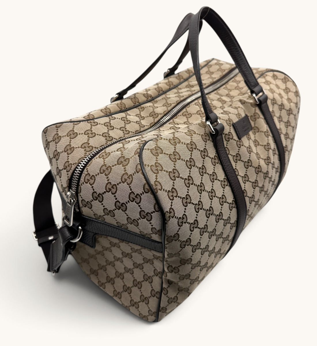 GG Canvas Boston Duffle Bag