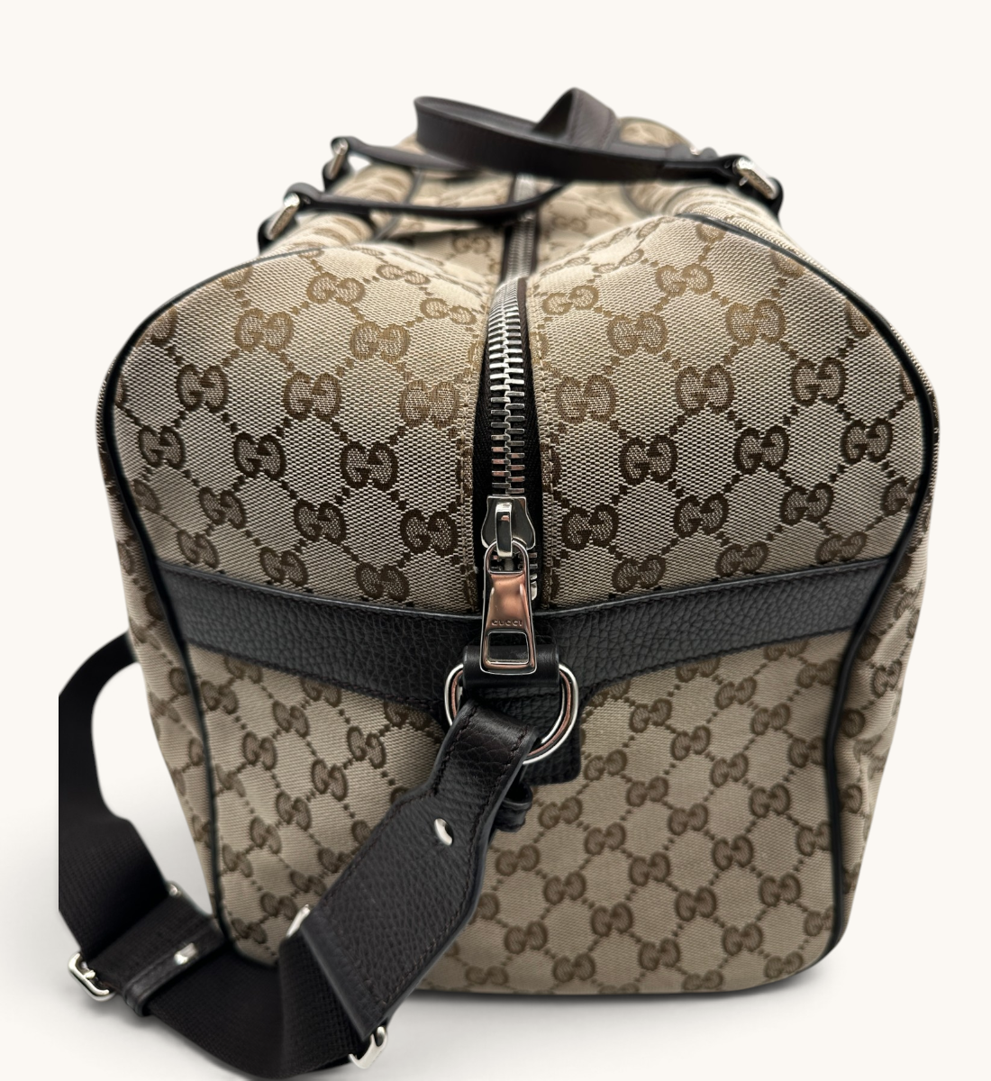 GG Canvas Boston Duffle Bag