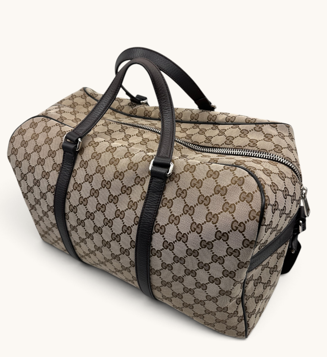 GG Canvas Boston Duffle Bag