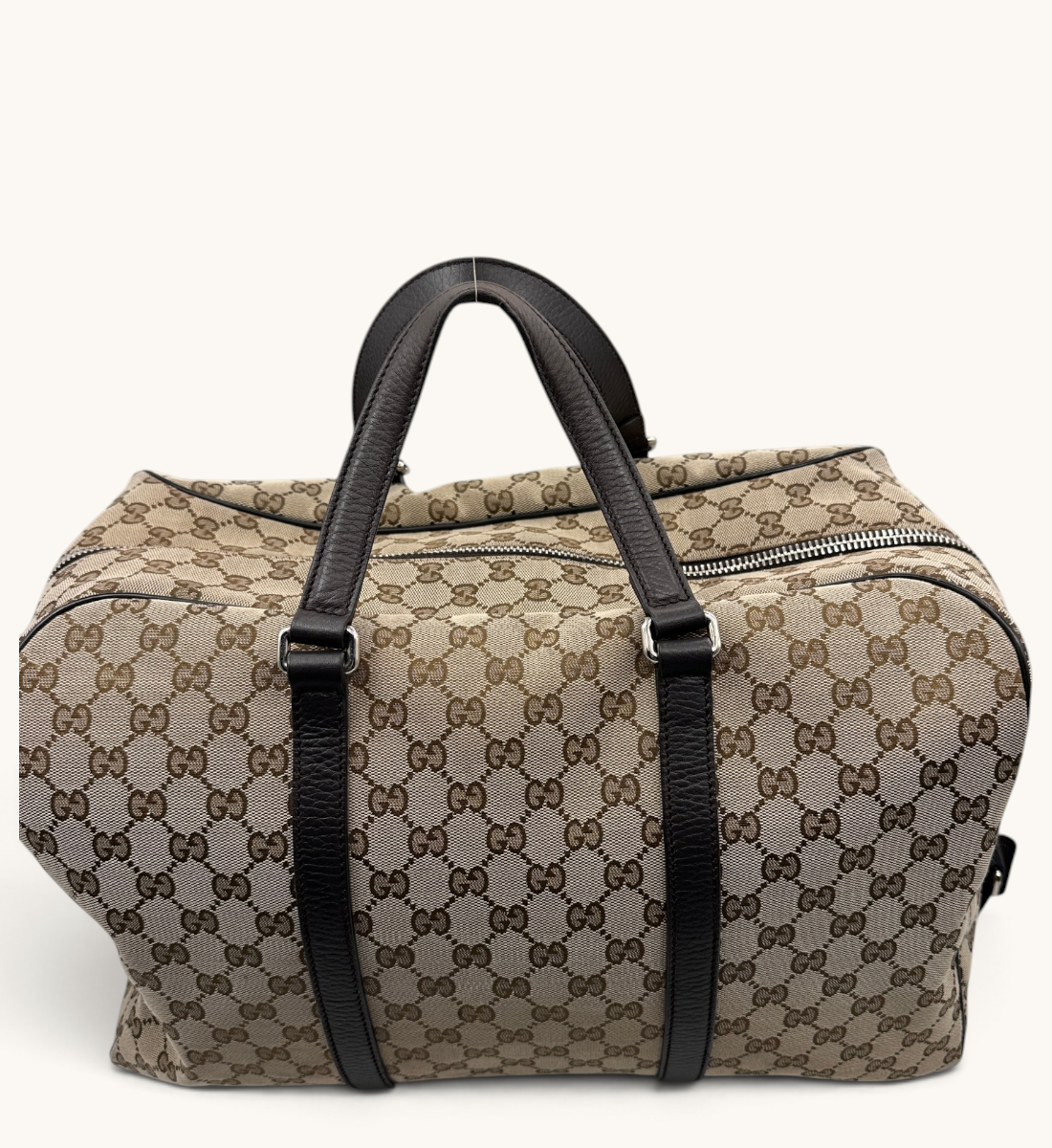 GG Canvas Boston Duffle Bag