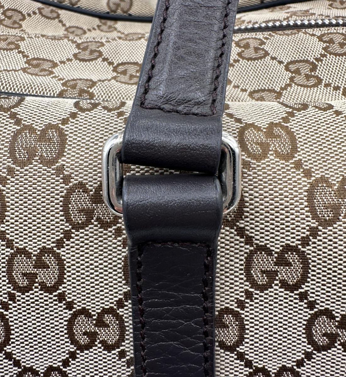 GG Canvas Boston Duffle Bag