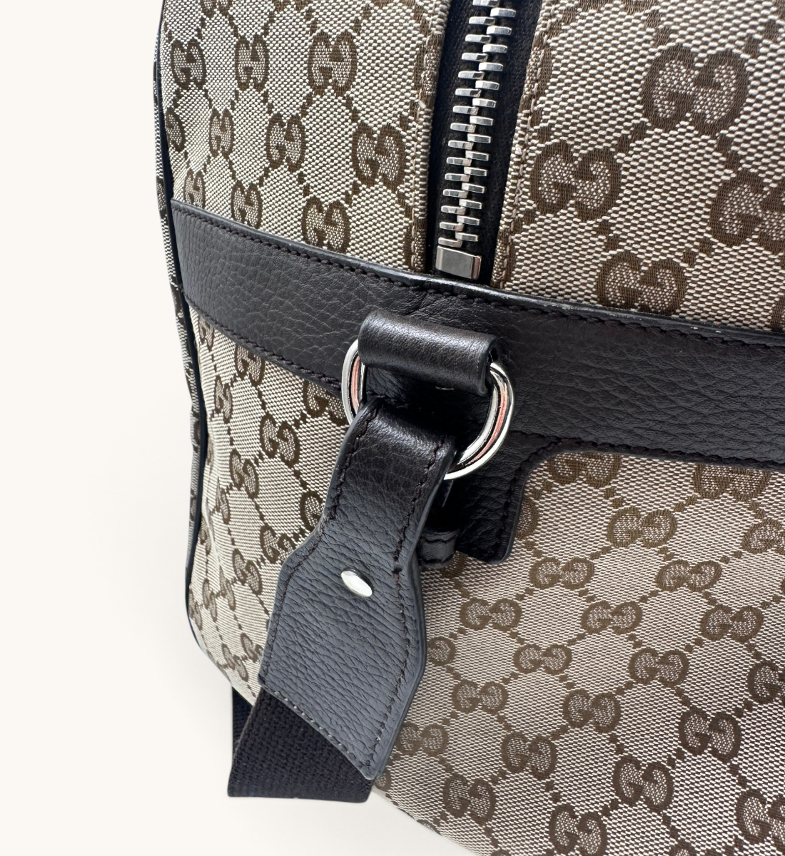 GG Canvas Boston Duffle Bag