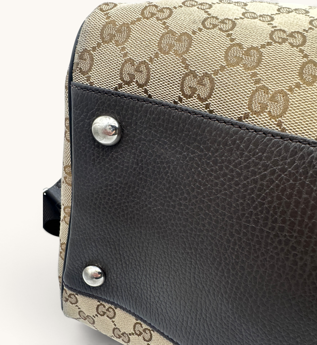 GG Canvas Boston Duffle Bag