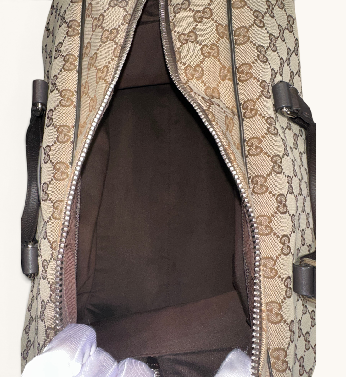 GG Canvas Boston Duffle Bag