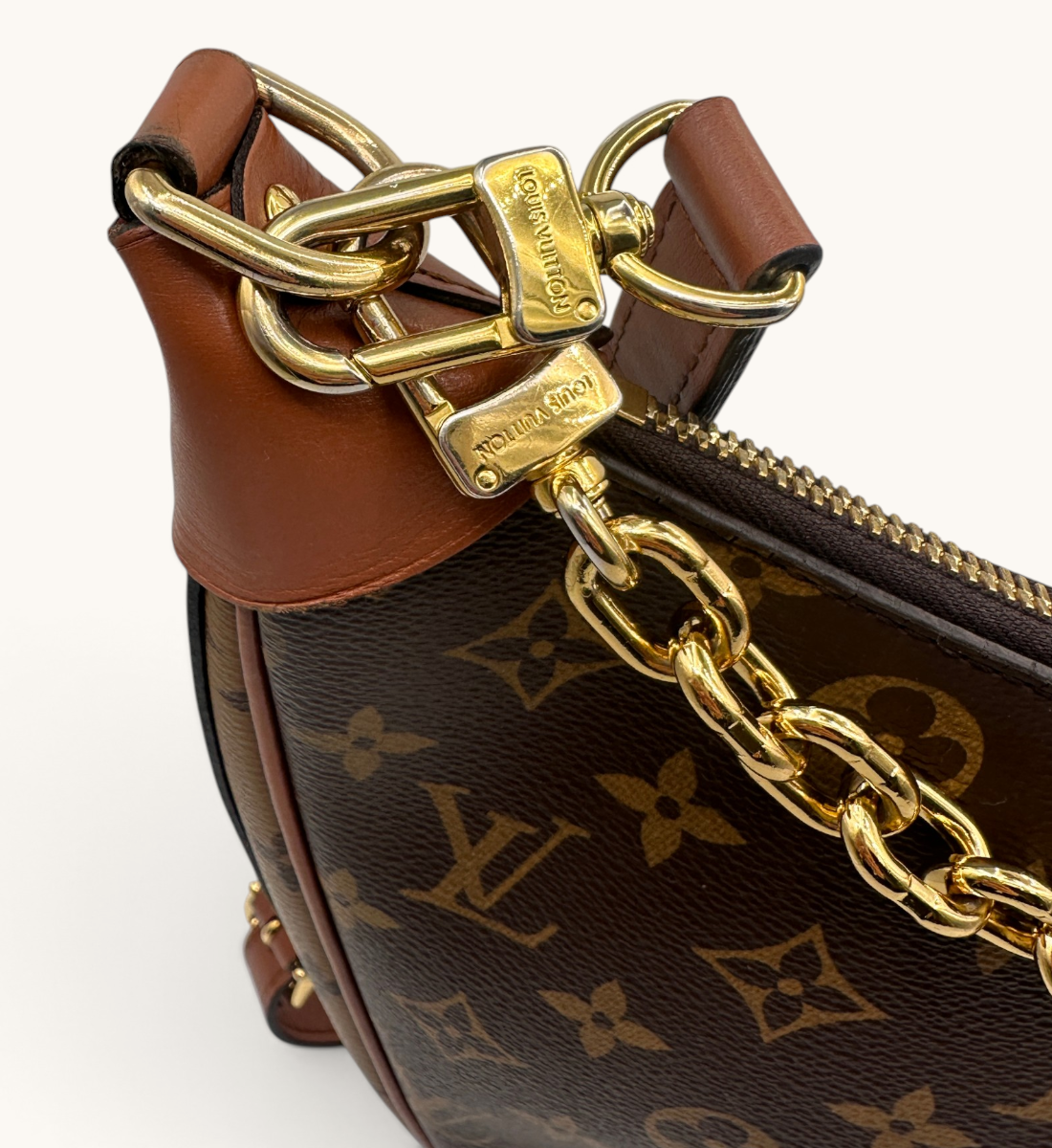 Loop Reverse Monogram Canvas Hobo Bag