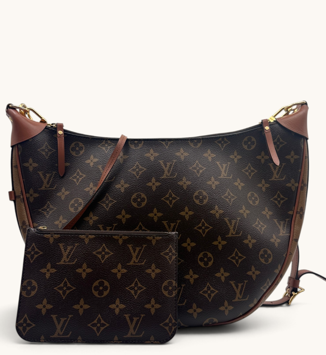 Loop Reverse Monogram Canvas Hobo Bag