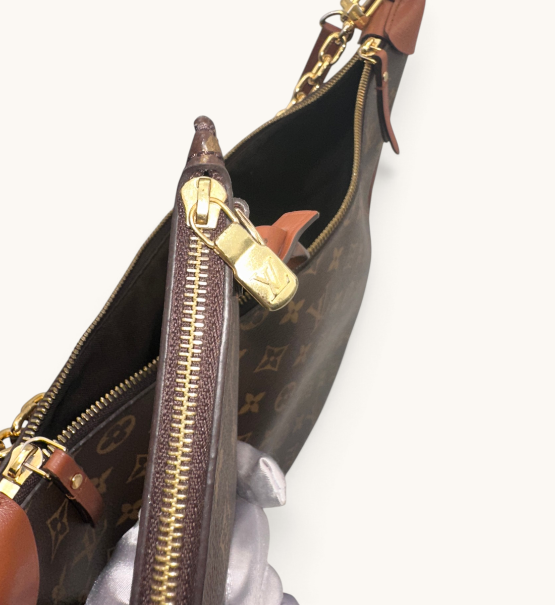 Loop Reverse Monogram Canvas Hobo Bag