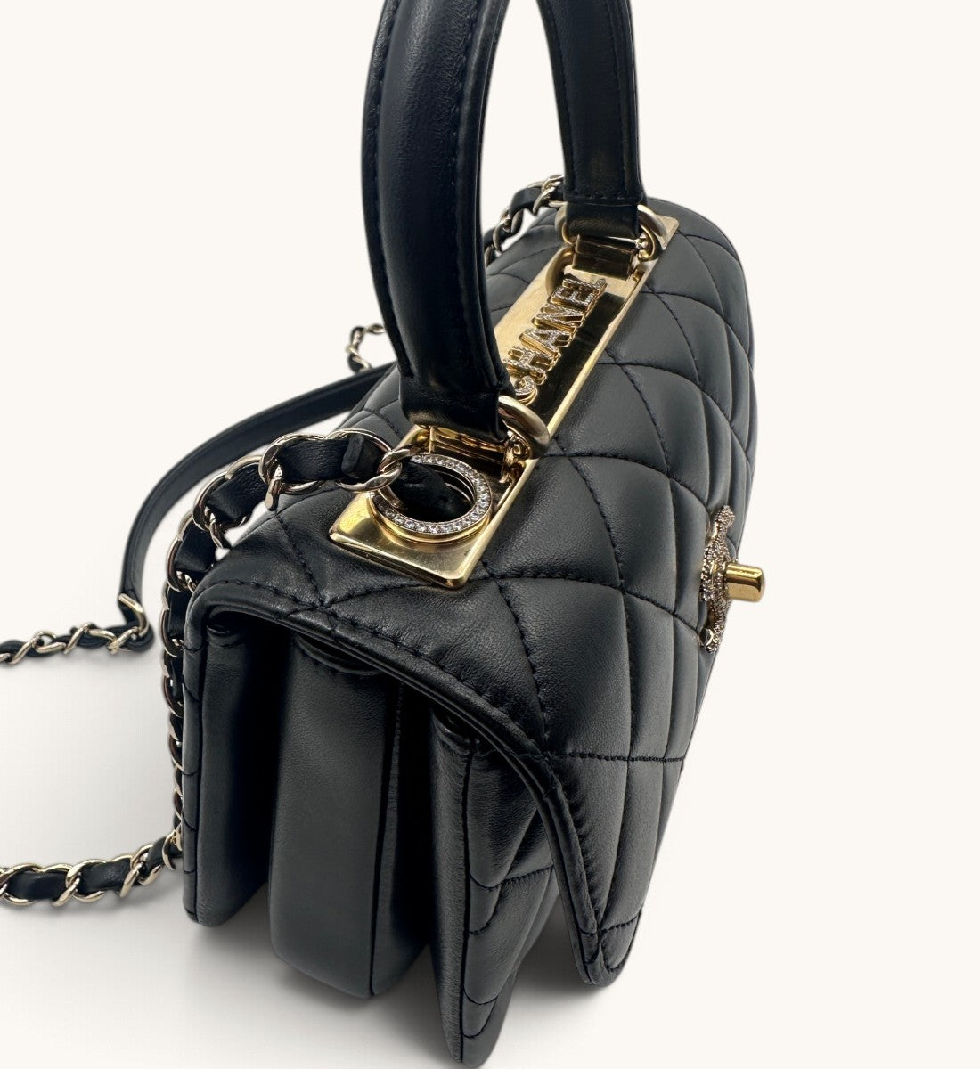 Mini Trendy CC Flap Bag with Rhinestones