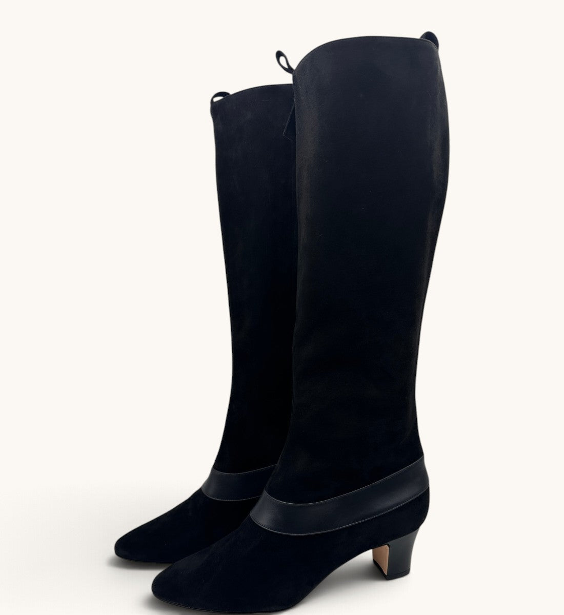 Suede Knee-High Boots