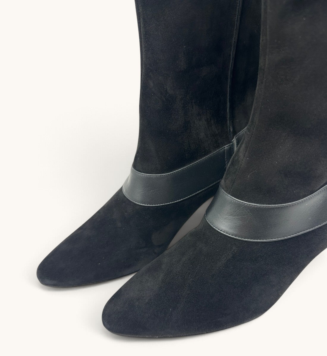 Suede Knee-High Boots