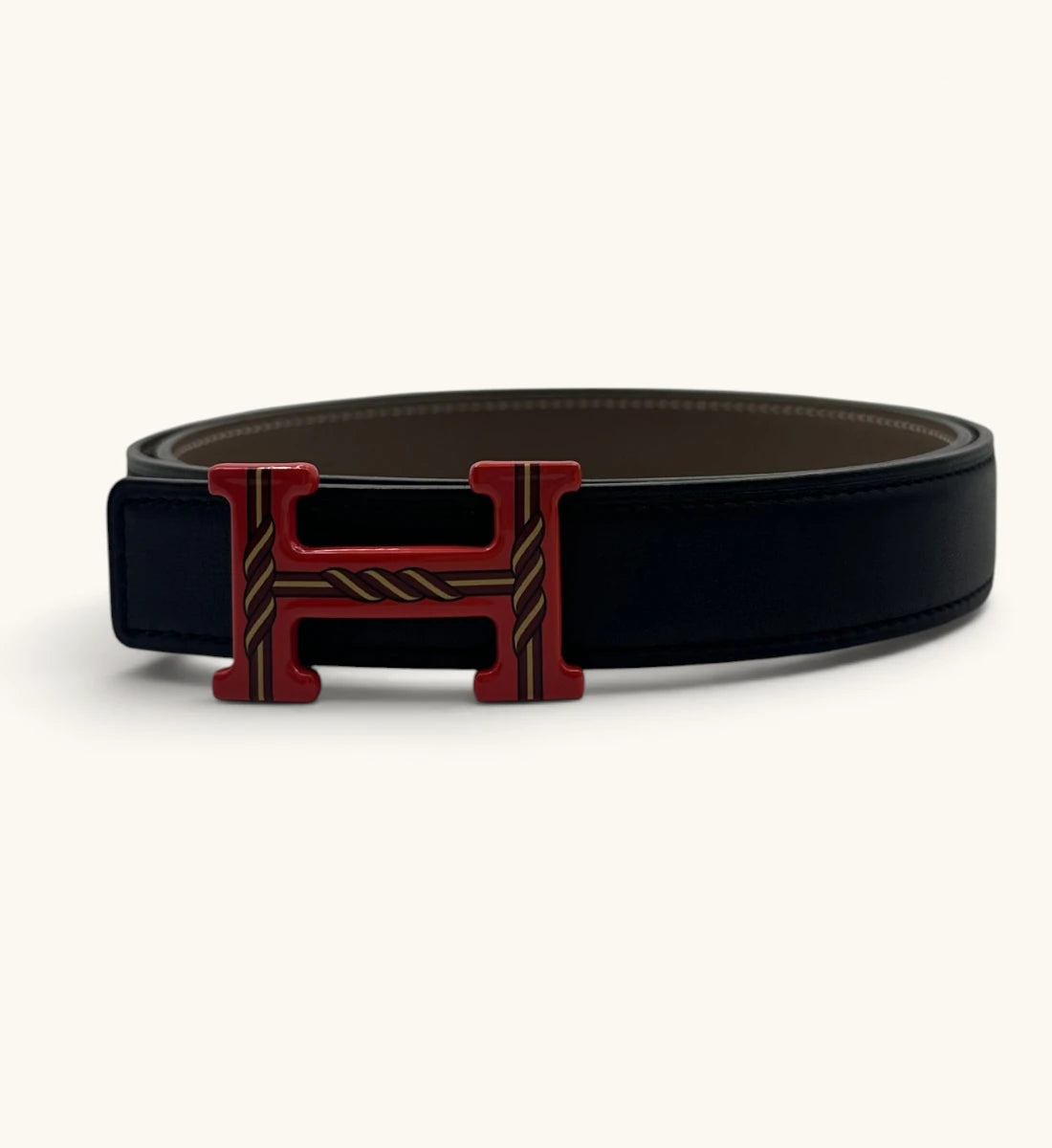 H Belt with Orange Buckle
