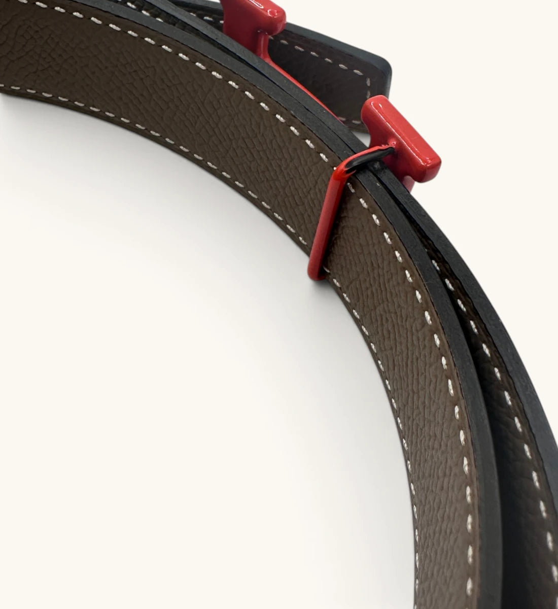 H Belt with Orange Buckle