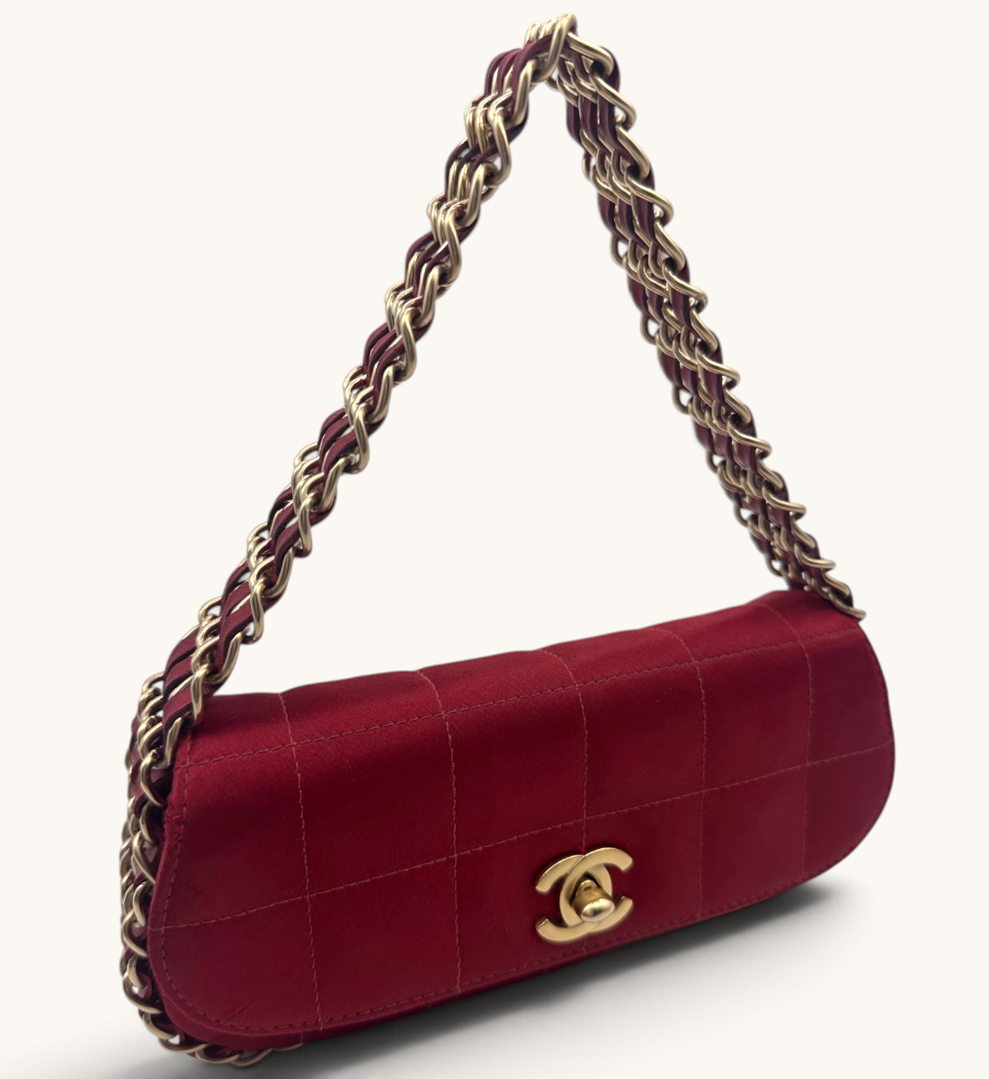 Mini Chocolate Bar Triple Chain Flap