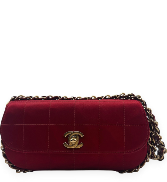 Mini Chocolate Bar Triple Chain Flap