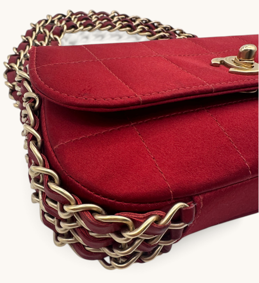 Mini Chocolate Bar Triple Chain Flap