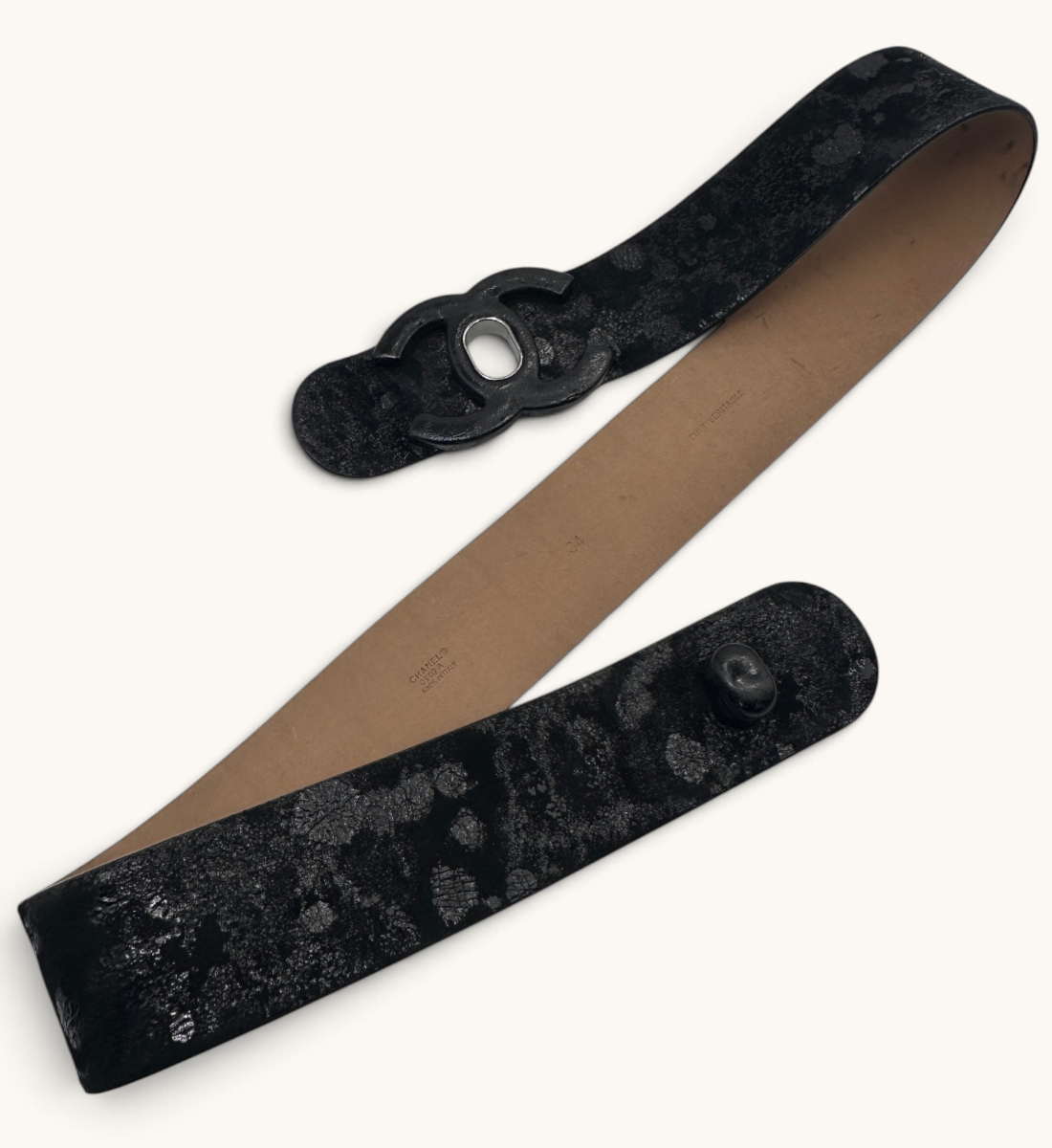 CC Turn-Lock Crackled Belt