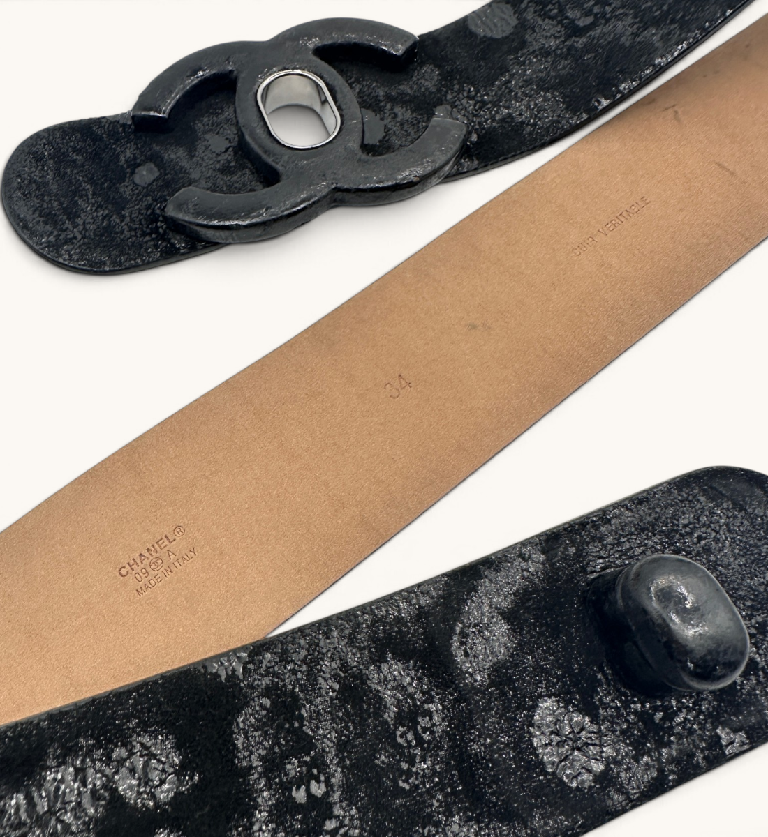 CC Turn-Lock Crackled Belt
