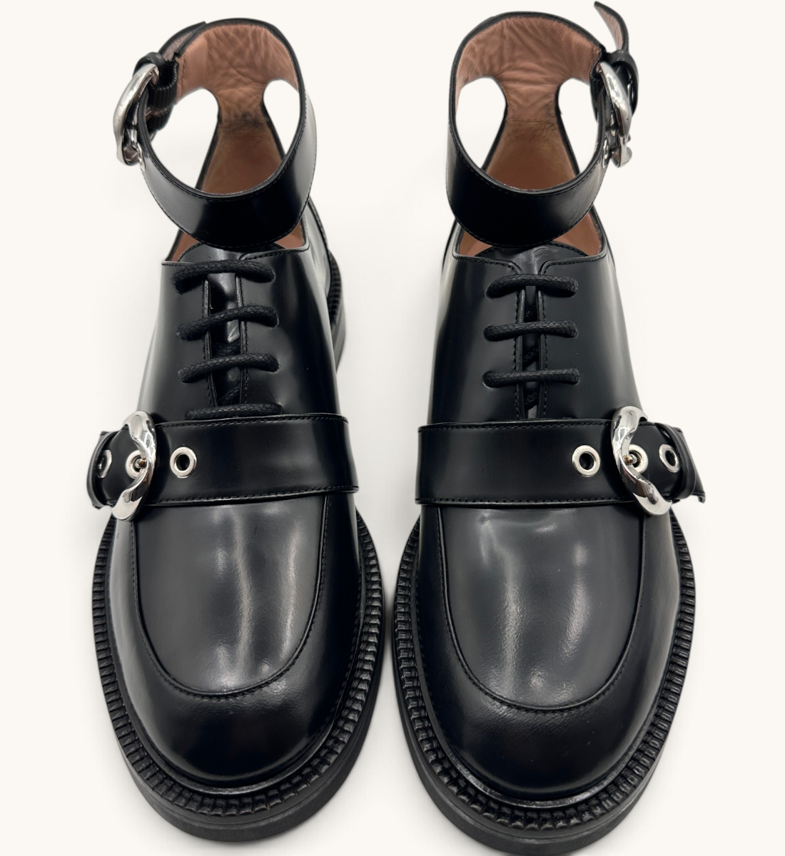 Ankle Strap Lace Up Shoes
