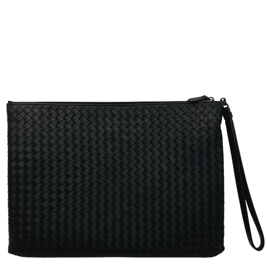 Intrecciato Nappa pouch with wristlet