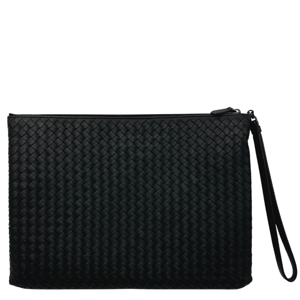 Intrecciato Nappa pouch with wristlet