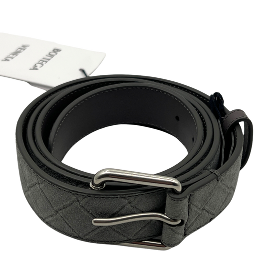 Bottega Veneta Intrecciato Stamp Suede Belt