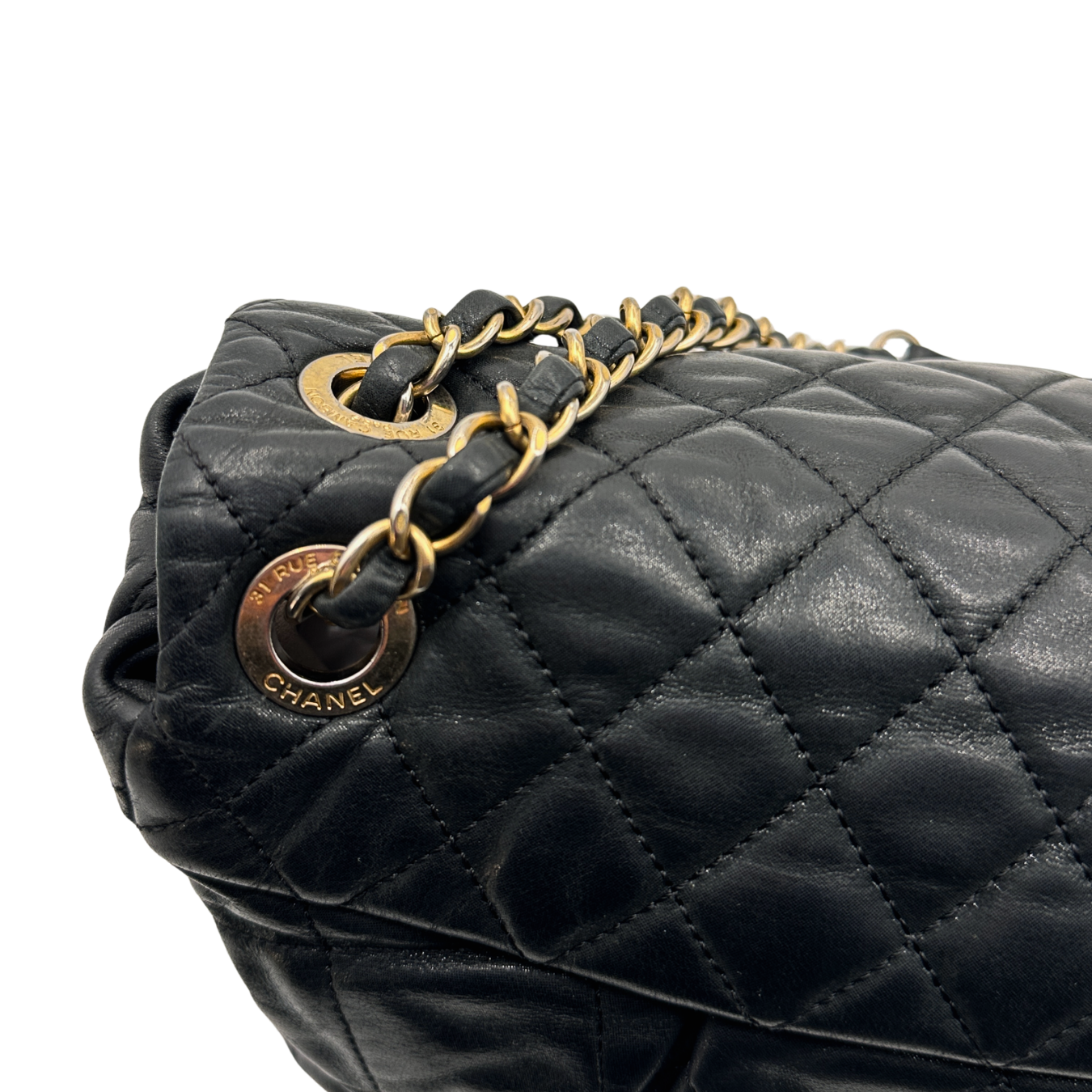 Iridiscent Large Classic Quilted Flap Bag