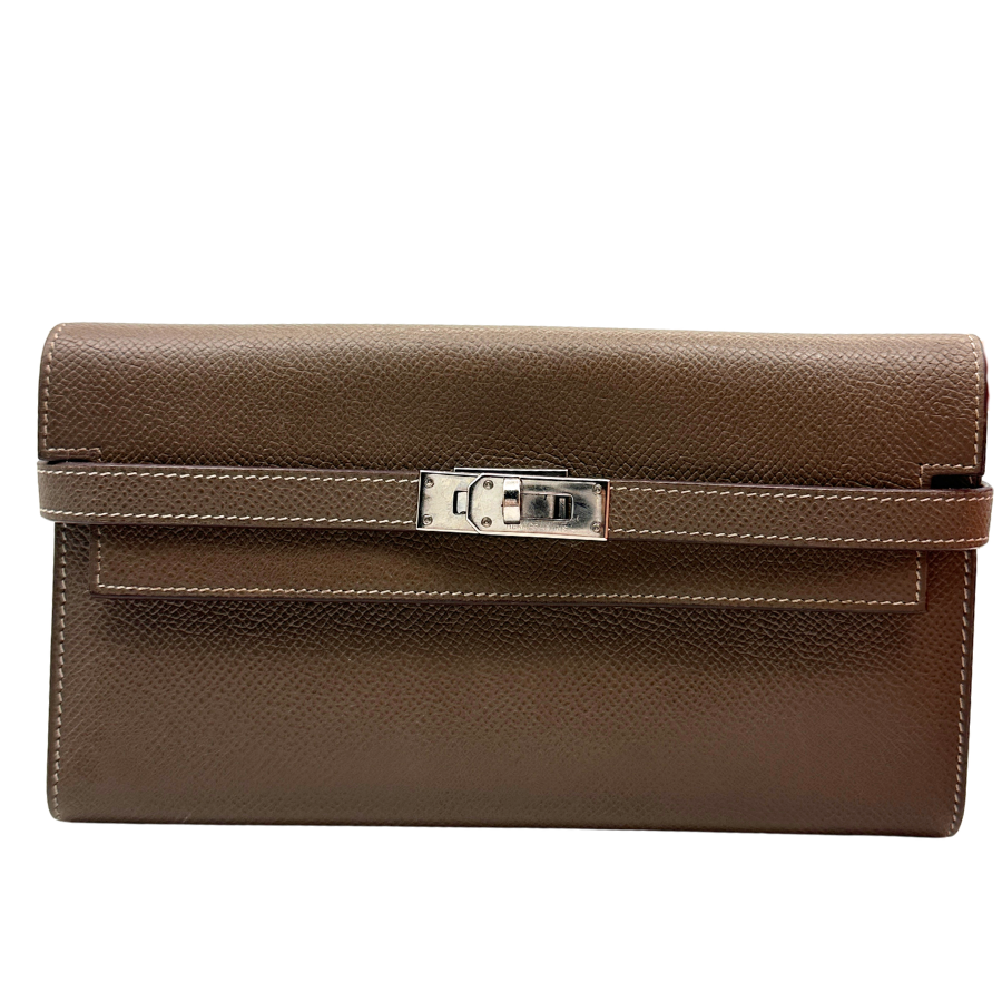 Kelly Long Wallet in Etoupe Epsom Leather