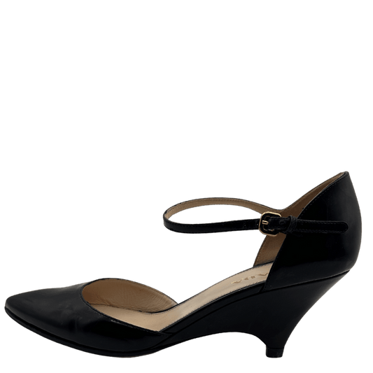 Patent Leather Cutout Accent D'Orsay Heels